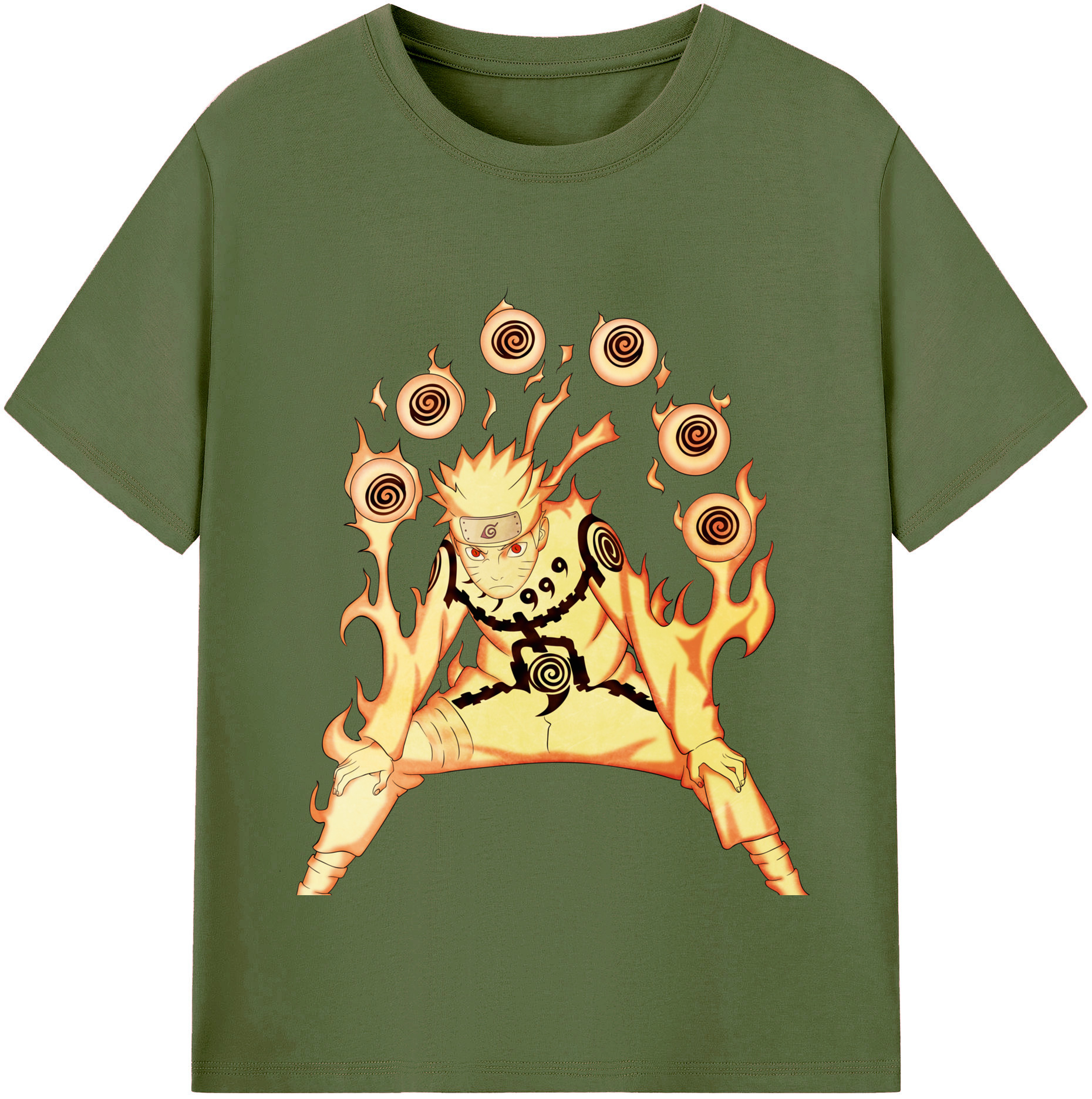 （画像用） NARUTO -ナルト- うずまき ナルト Uzumaki Naruto 綿100％半袖Tシャツ（フロントプリント）